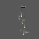 GobekUsa LED Rain Drop Chandelier Staircase Pendant Light - Nordic Design Island Hanging Lamp