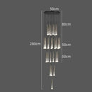 GobekUsa LED Rain Drop Chandelier Staircase Pendant Light - Nordic Design Island Hanging Lamp
