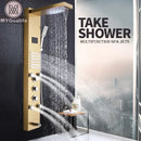 GobekUsa LED Rain Shower Column Tower with Digital Screen and Massage Jets