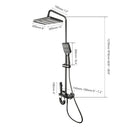 GobekUsa LED Rain Shower Set with Digital Display & Bidet Mixer Faucet