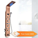 GobekUsa LED Rain Shower System with Swivel Massage Jet and Bidet Sprayer