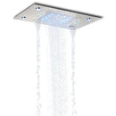 GobekUsa LED Rain Waterfall Shower Head with Remote Control and Color-changing LED - 50*35CM Square