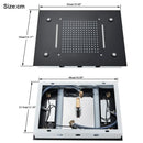 GobekUsa LED Rain Waterfall Shower Head with Remote Control and Color-changing LED - 50*35CM Square