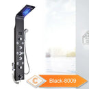 GobekUsa LED Rain Waterfall Shower Panel with Massage Jets and Bidet Sprayer