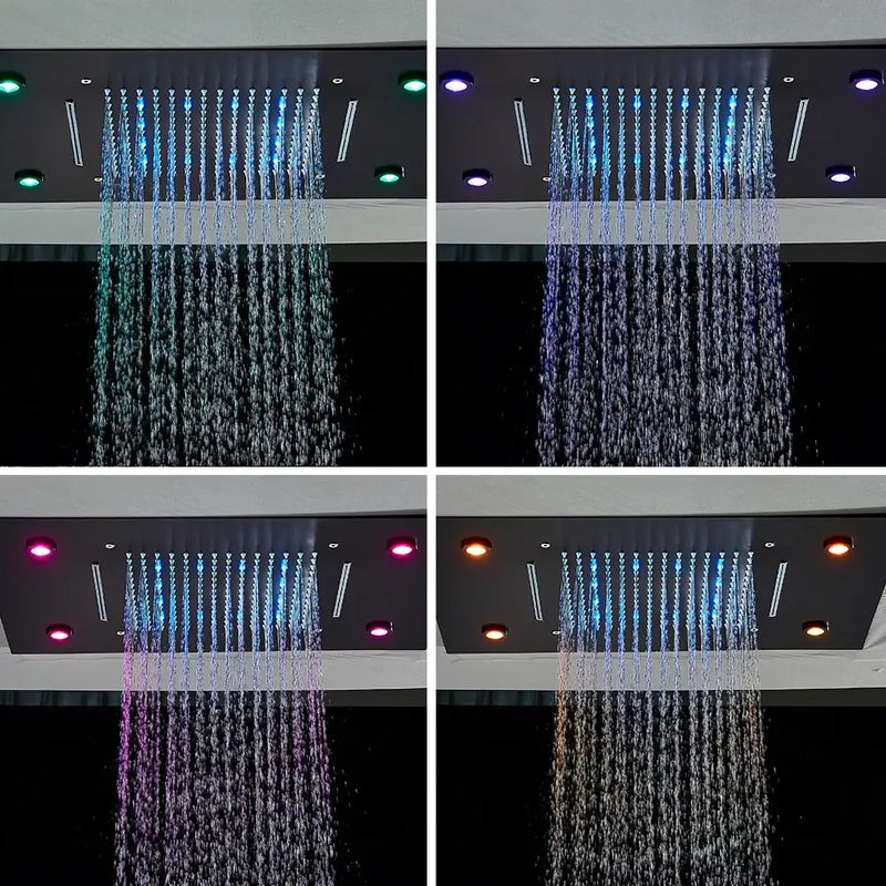 GobekUsa LED Rainfall Shower Head Ceiling Mount Large Size for Bathroom Shower, photo 3 of 7