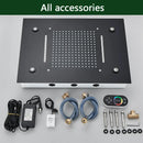 GobekUsa LED Rainfall Shower Head Ceiling Mount Large Size for Bathroom Shower