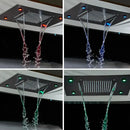 GobekUsa LED Rainfall Shower Head Ceiling Mount Large Size for Bathroom Shower