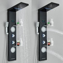 GobekUsa LED Rainfall Shower Panel Set with Temperature Screen System and Hand Sprayer