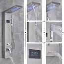GobekUsa LED Rainfall Shower Panel Set with Temperature Screen and Hand Sprayer