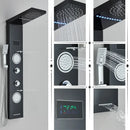 GobekUsa LED Rainfall Shower Panel Set with Temperature Screen System and Hand Sprayer