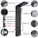GobekUsa LED Rainfall Shower Panel Set with Temperature Screen and Hand Sprayer