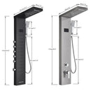 GobekUsa LED Rainfall Shower Panel Set with Temperature Screen and Hand Sprayer