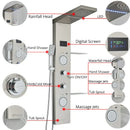 GobekUsa LED Rainfall Shower Panel Set with Temperature Screen System and Hand Sprayer