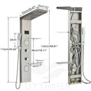 GobekUsa LED Rainfall Shower Panel Set with Temperature Screen System and Hand Sprayer