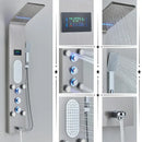 GobekUsa LED Rainfall Shower Panel System Black/Brushed Finish