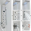 GobekUsa LED Rainfall Shower Panel System Black/Brushed Finish