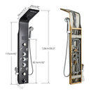 GobekUsa LED Rainfall Shower Panel System Black/Brushed Finish