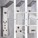 GobekUsa LED Rainfall Shower Panel System with Temperature Screen & Massage SPA