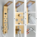 GobekUsa LED Rainfall Shower Panel System with Temperature Screen