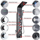 GobekUsa LED Rainfall Shower Panel System with Temperature Screen