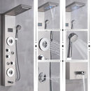 GobekUsa LED Rainfall Shower Panel System with Temperature Screen & Massage SPA