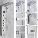 GobekUsa LED Rainfall Shower Panel System with Temperature Screen & Massage SPA