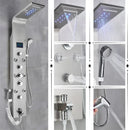 GobekUsa LED Rainfall Shower Panel System with Temperature Screen