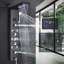 GobekUsa LED Rainfall Shower Panel System with Temperature Screen & Massage SPA