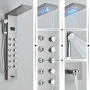 GobekUsa LED Rainfall Shower Panel System with Temperature Screen & Massage SPA