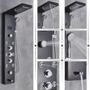 GobekUsa LED Rainfall Shower Panel System with Temperature Screen & Massage SPA