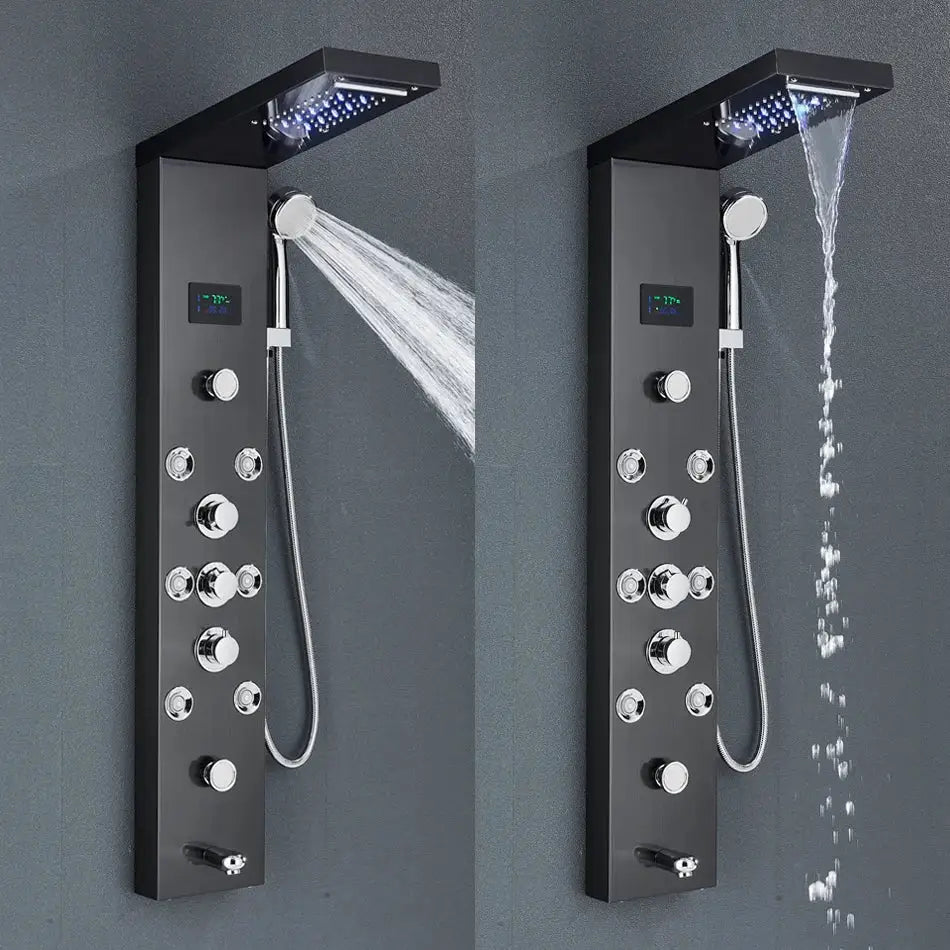 GobekUsa LED Rainfall Shower Panel System with Temperature Screen & Massage SPA, photo 3 of 16