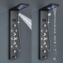 GobekUsa LED Rainfall Shower Panel System with Temperature Screen & Massage SPA
