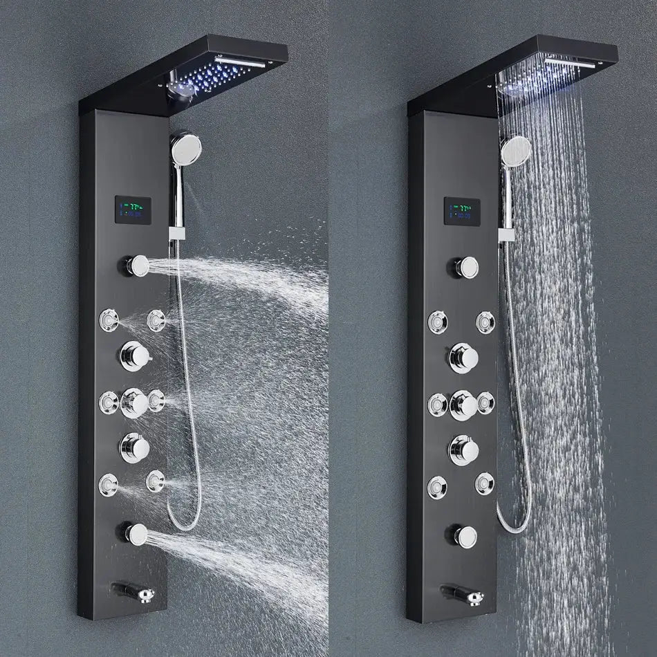 GobekUsa LED Rainfall Shower Panel System with Temperature Screen & Massage SPA, photo 5 of 16
