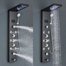 GobekUsa LED Rainfall Shower Panel System with Temperature Screen & Massage SPA