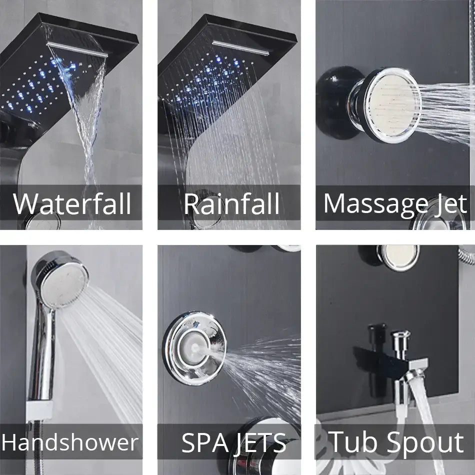 GobekUsa LED Rainfall Shower Panel System with Temperature Screen, photo 2 of 14