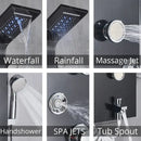 GobekUsa LED Rainfall Shower Panel System with Temperature Screen
