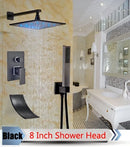 GobekUsa LED Rainfall Shower Set with Handheld Spray and Tub Spout