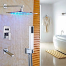 GobekUsa LED Rainfall Shower Set with Handheld Spray and Tub Spout