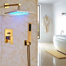 GobekUsa LED Rainfall Shower Set with Handheld Spray and Tub Spout