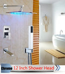 GobekUsa LED Rainfall Shower Set with Handheld Spray and Tub Spout