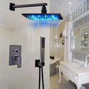 GobekUsa LED Rainfall Shower Set with Handheld Spray and Tub Spout