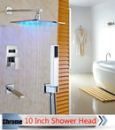 GobekUsa LED Rainfall Shower Set with Handheld Spray and Tub Spout
