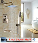 GobekUsa LED Rainfall Shower Set with Handheld Spray and Tub Spout