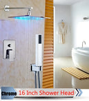 GobekUsa LED Rainfall Shower Set with Handheld Spray and Tub Spout