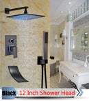 GobekUsa LED Rainfall Shower Set with Handheld Spray and Tub Spout