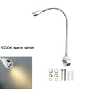 Modern black & silver led reading light bedroom gooseneck desk lamp by Decorbites