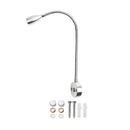 Modern black & silver led reading light bedroom gooseneck desk lamp by Decorbites