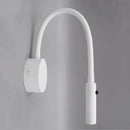 Flexible black & white led reading wall lamp for bedroom study by Decorbites