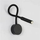 Flexible black & white led reading wall lamp for bedroom study by Decorbites