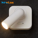 GobekUsa LED Reading Wall Lamp with Switch | 350º Rotation | 3W Bedside Sconce for Home Decor